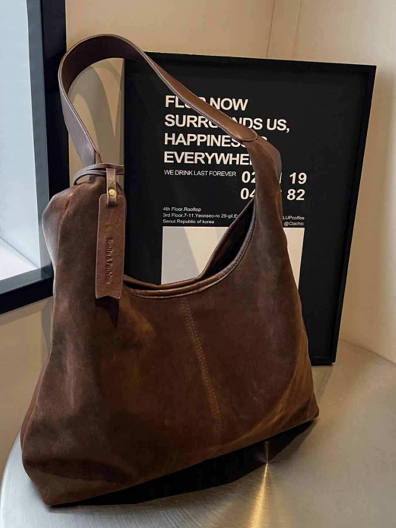Vintage Suede Shoulder Bag