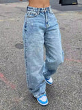 Wash Wide Leg Jeans