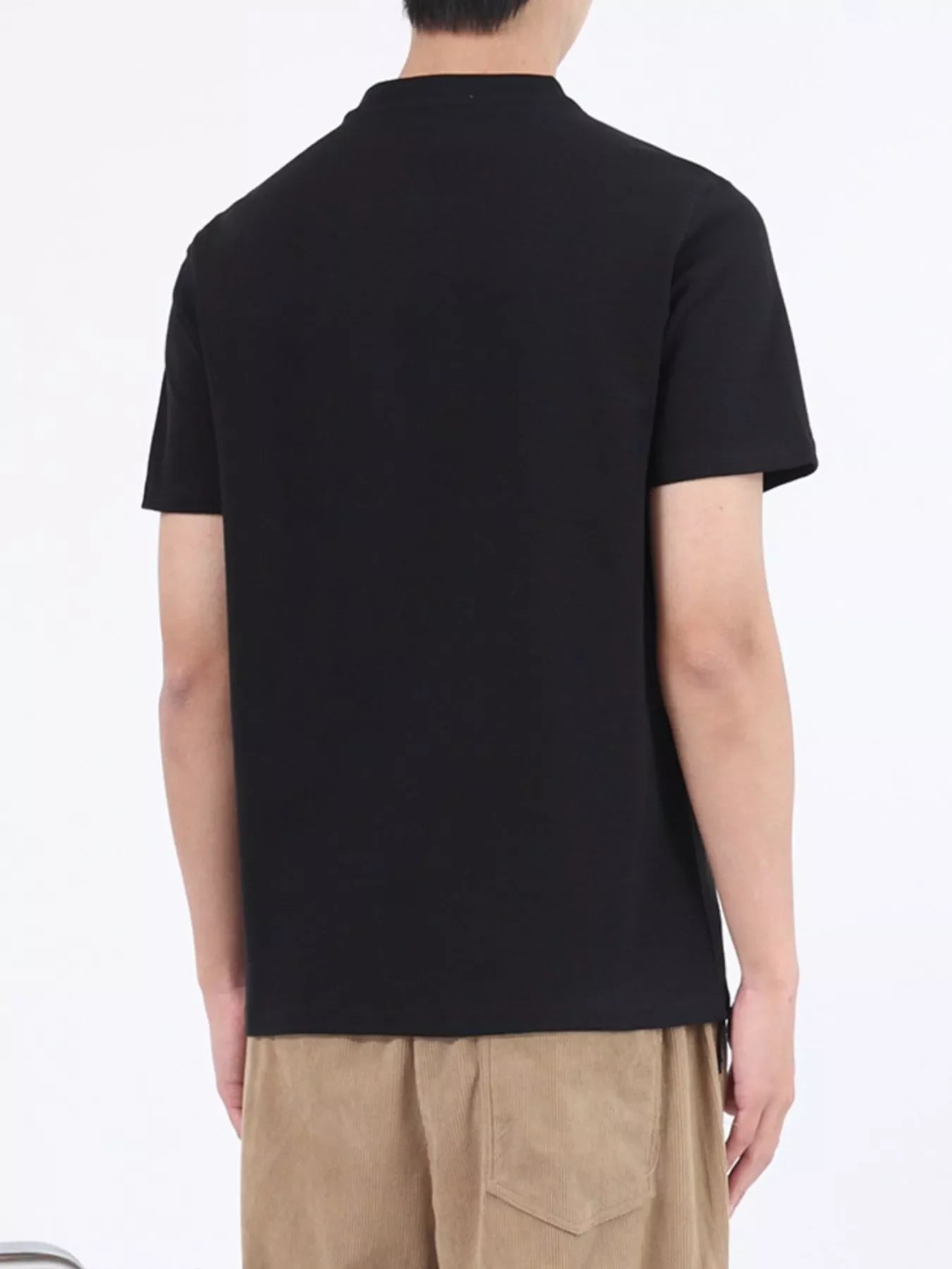 Men's Plus Size Casual Button Detail Short Sleeve T-Shirt