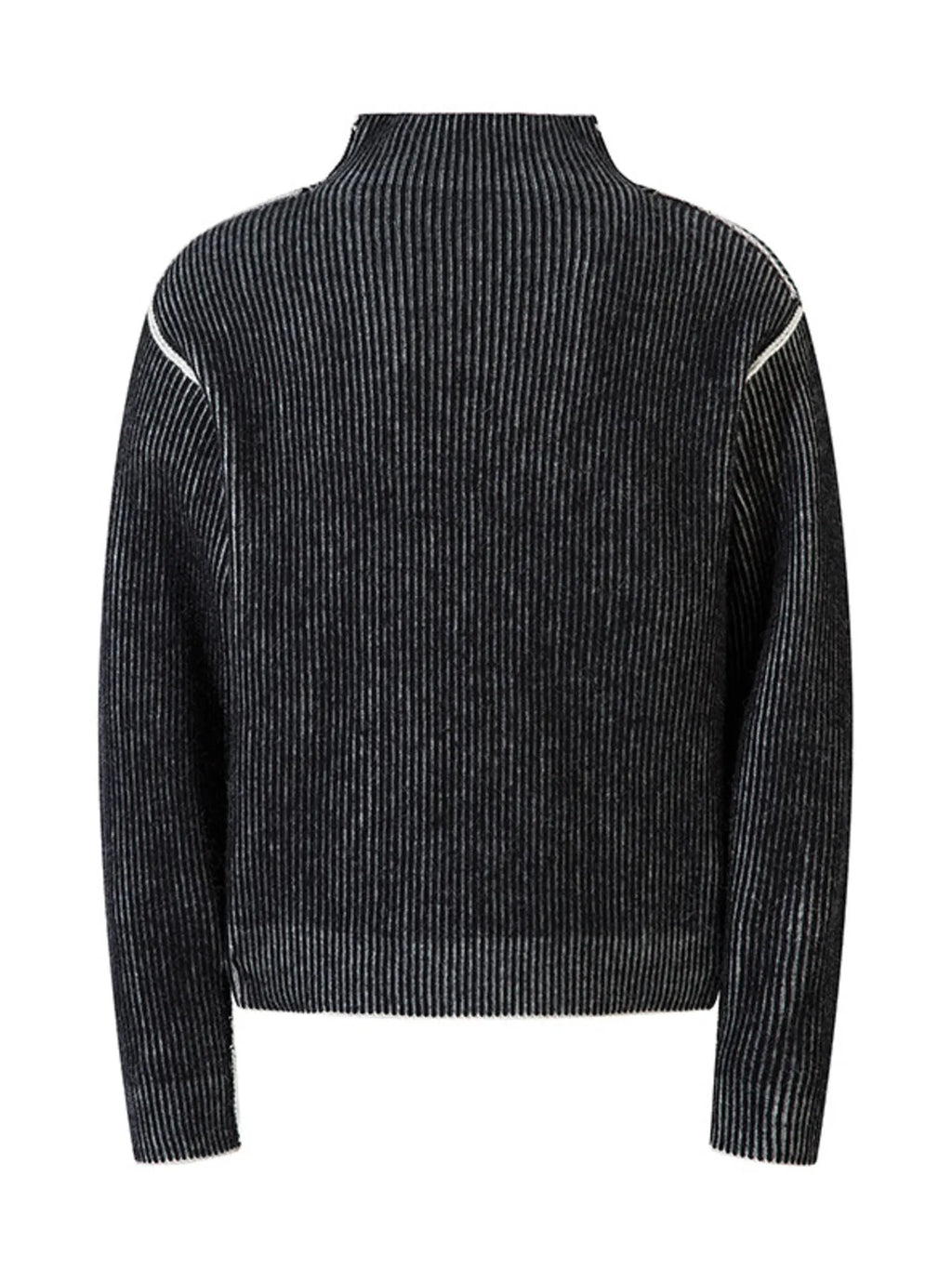 Men's Ribbed Turtleneck Long Sleeve Sweater