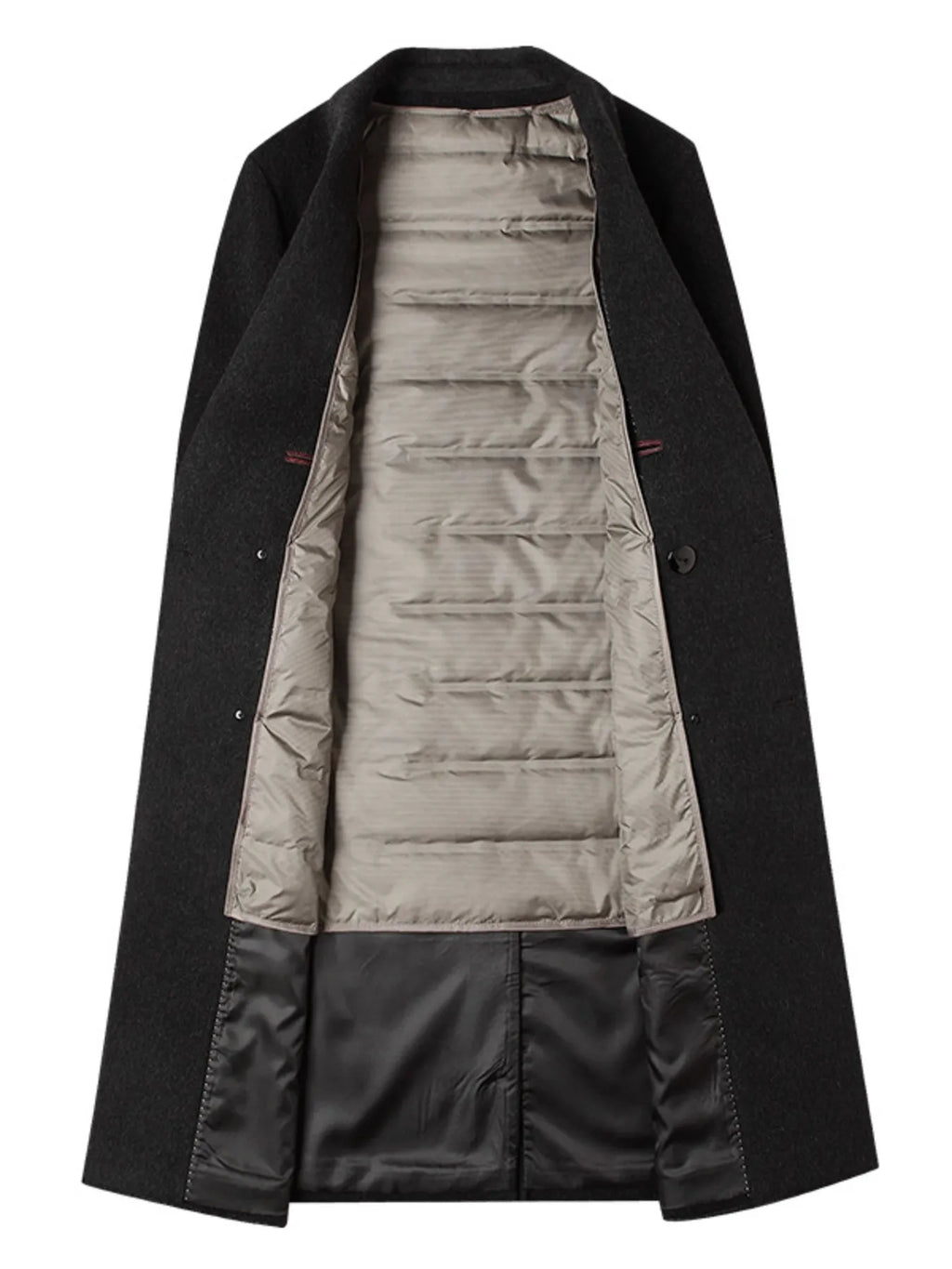 Men's Wool Blend Double-Breasted Overcoat
