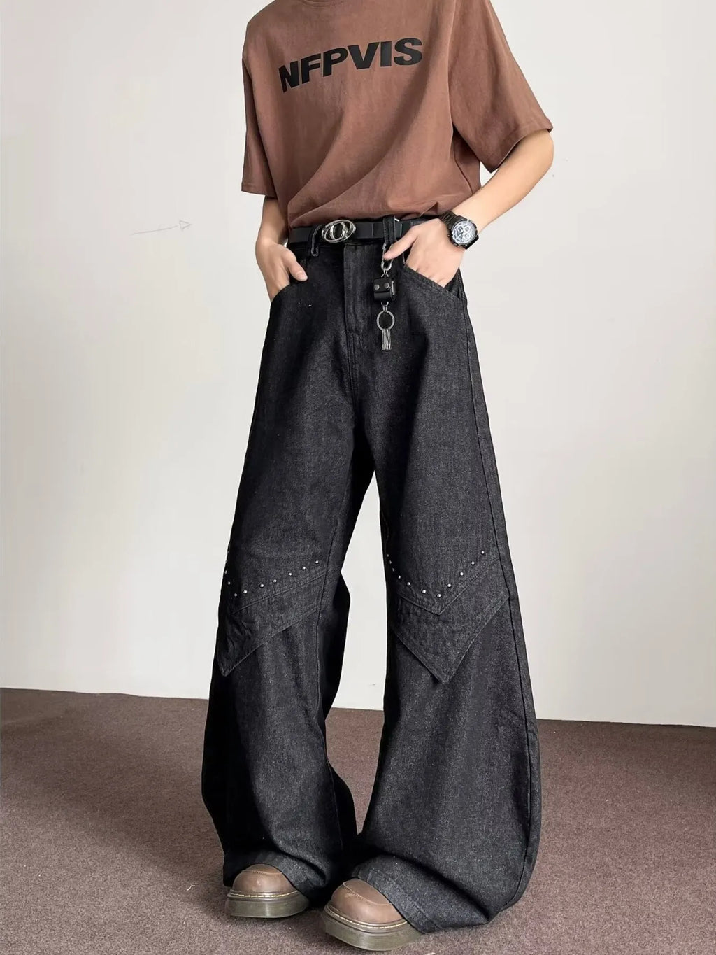 Men's Full Size Wide Leg Jeans Plus Size