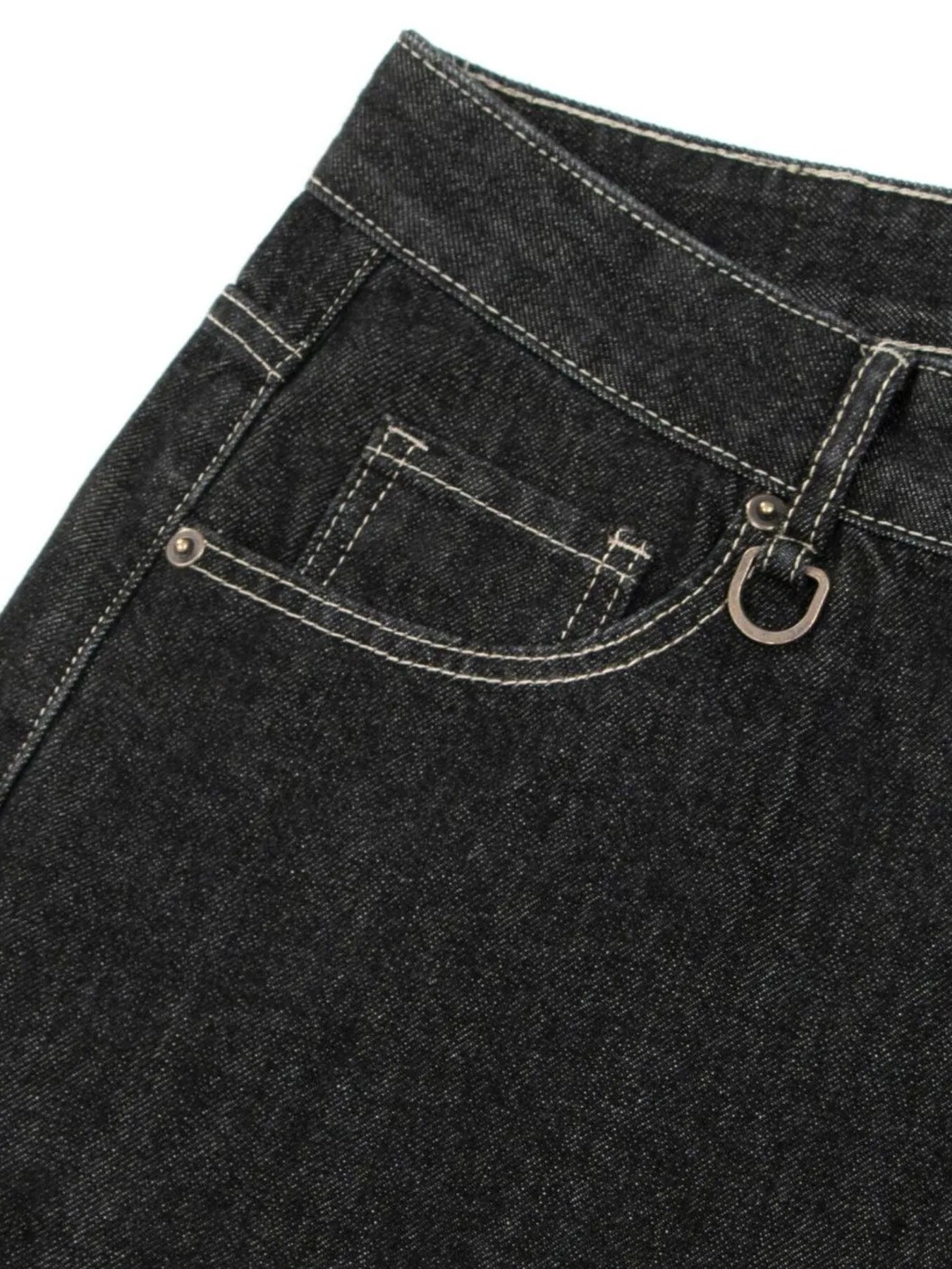 Men's Wide-Leg Denim Shorts with Pockets