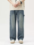 Men's Washed Wide Leg Jeans