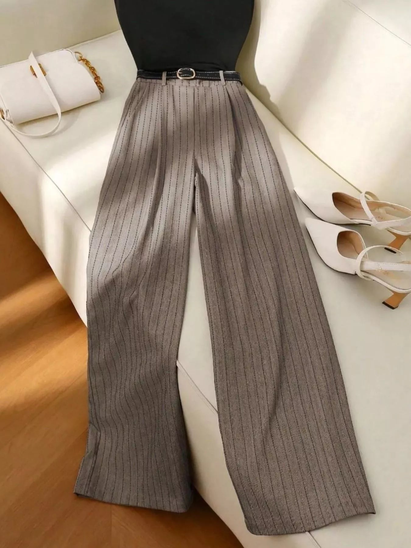 Sleeveless Top and Wide-Leg Pants Set