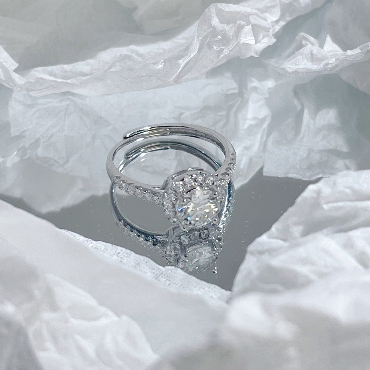 1 Carat Moissanite 925 Sterling Silver Ring