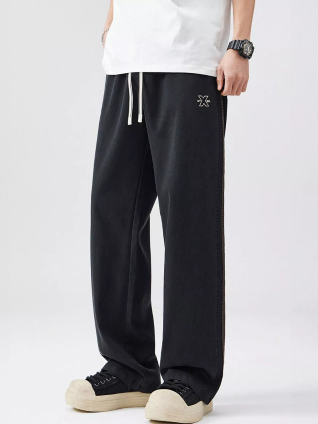 Men's Full Size Drawstring Wide Leg Pants Plus Size