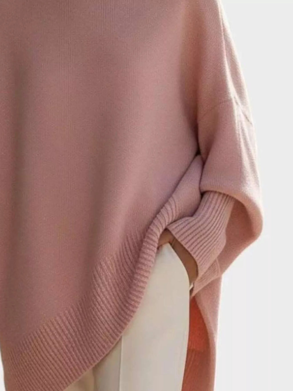Oversized Batwing Sleeve Knit Sweater