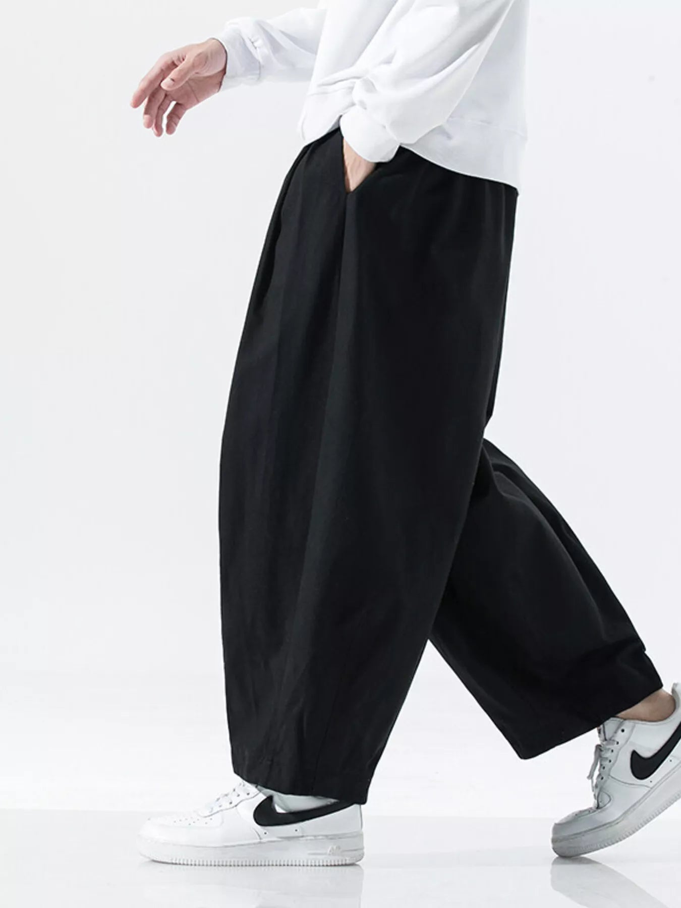 Men's Plus Size Wide Leg Casual Pants