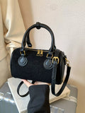 Barrel Crossbody Bag with Top Handle