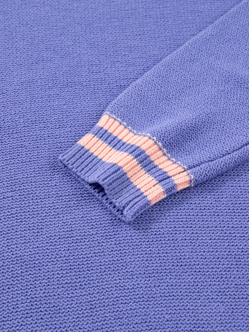 Plus Size Striped Trim Drop Shoulder Knit Loose Sweater