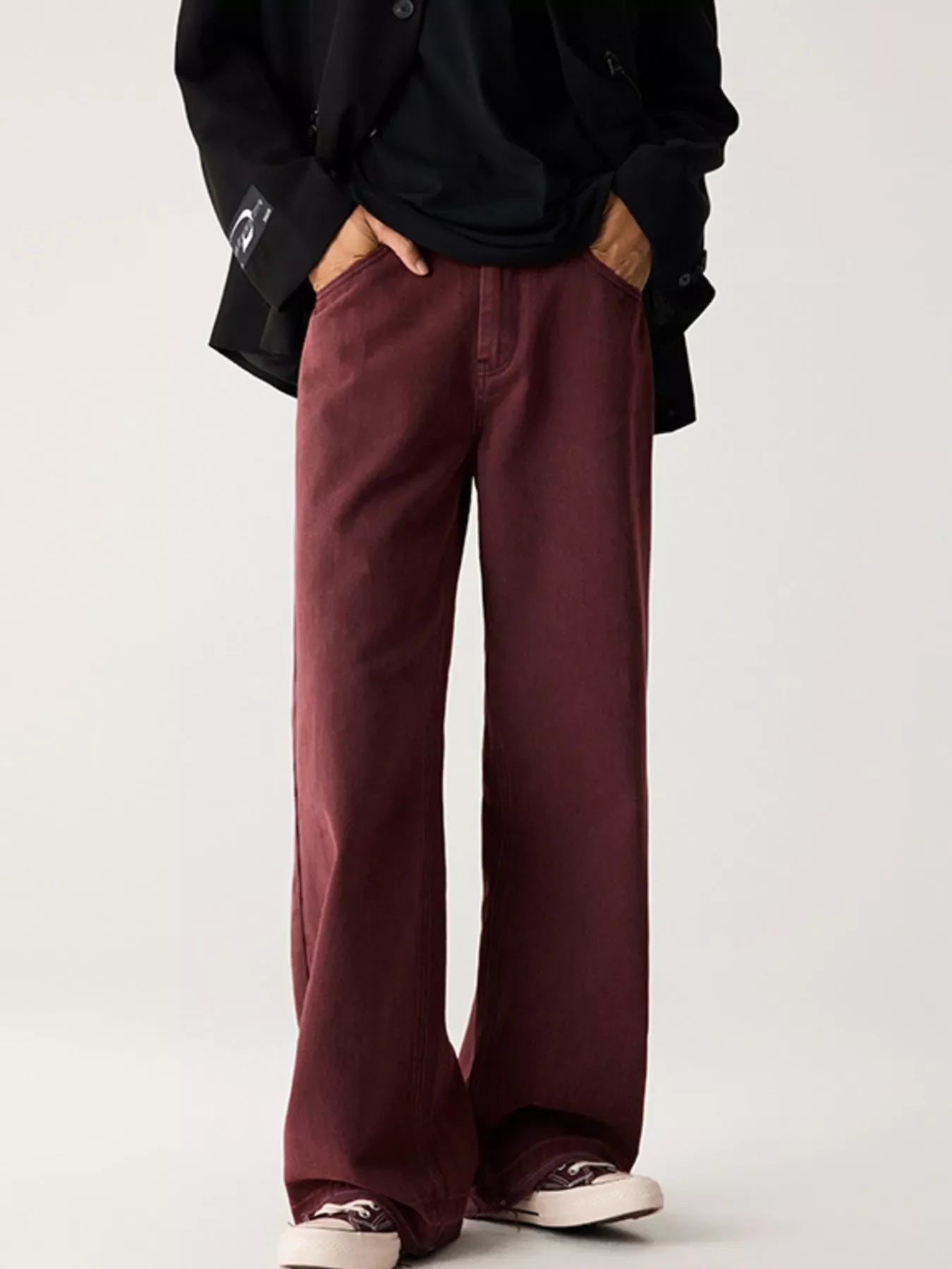 Men's Wash Relaxed Fit Wide Leg Jeans