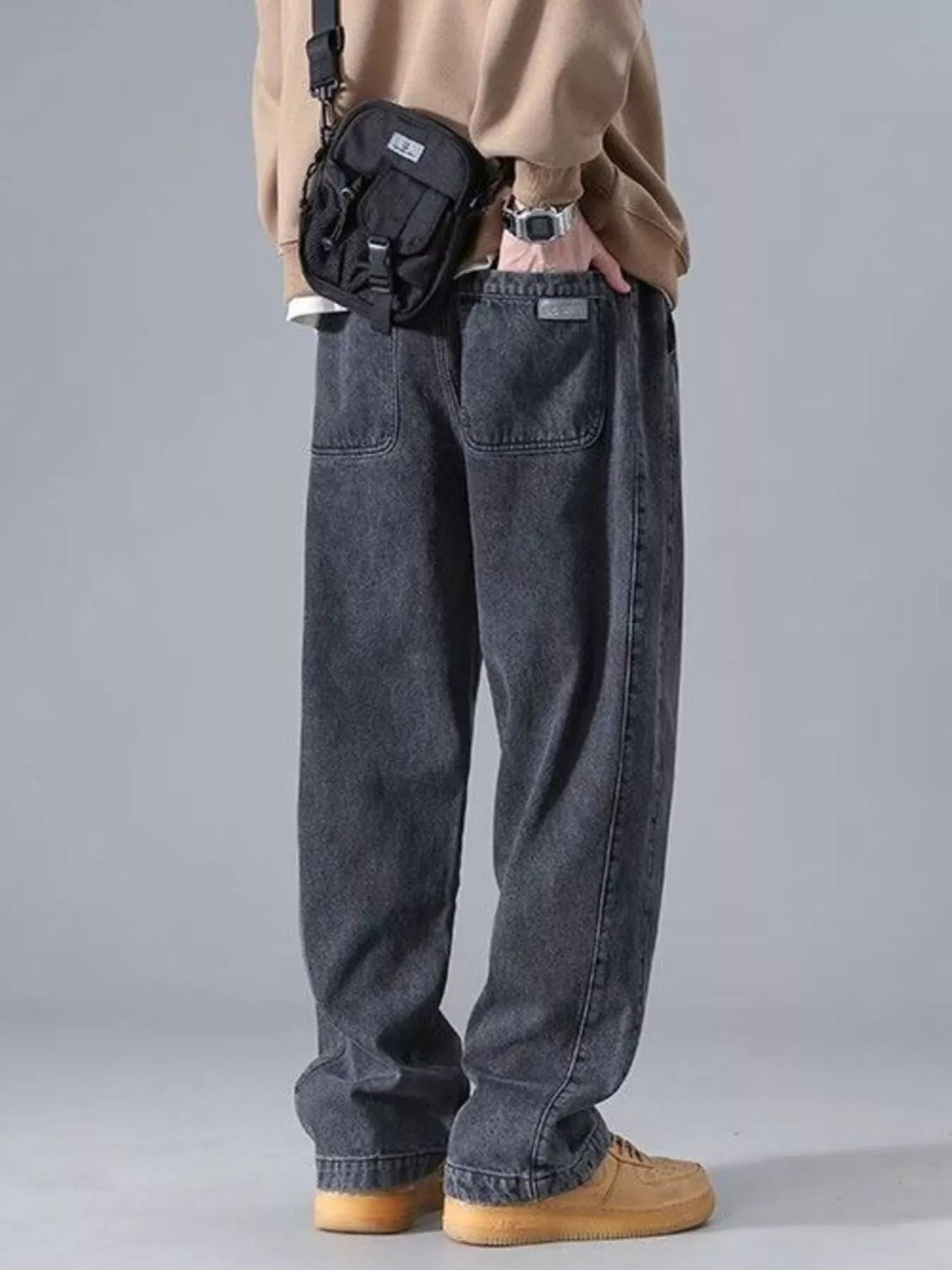 Men's Full Size Wide Leg Jeans Plus Size