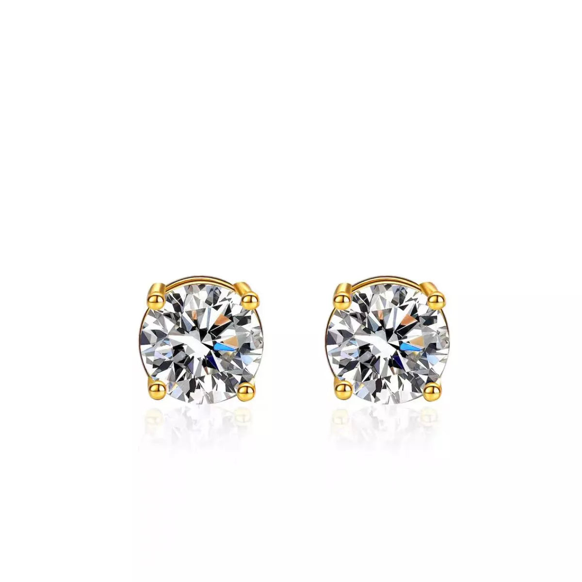 1 Carat Moissanite 925 Sterling Silver Stud Earrings