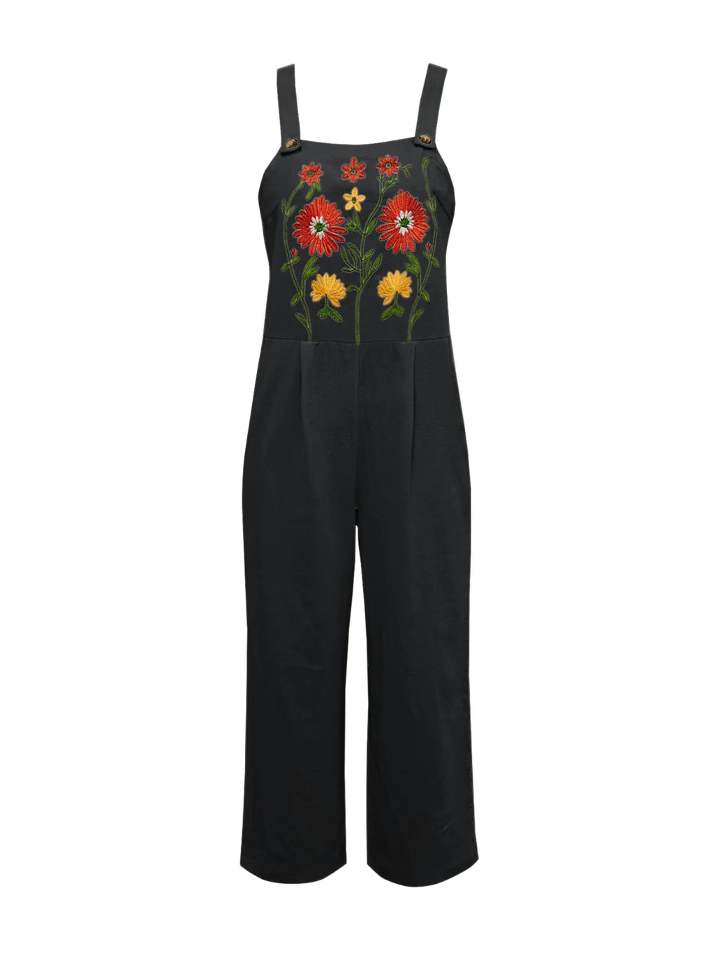 Floral Embroidered Wide Leg Jumpsuit