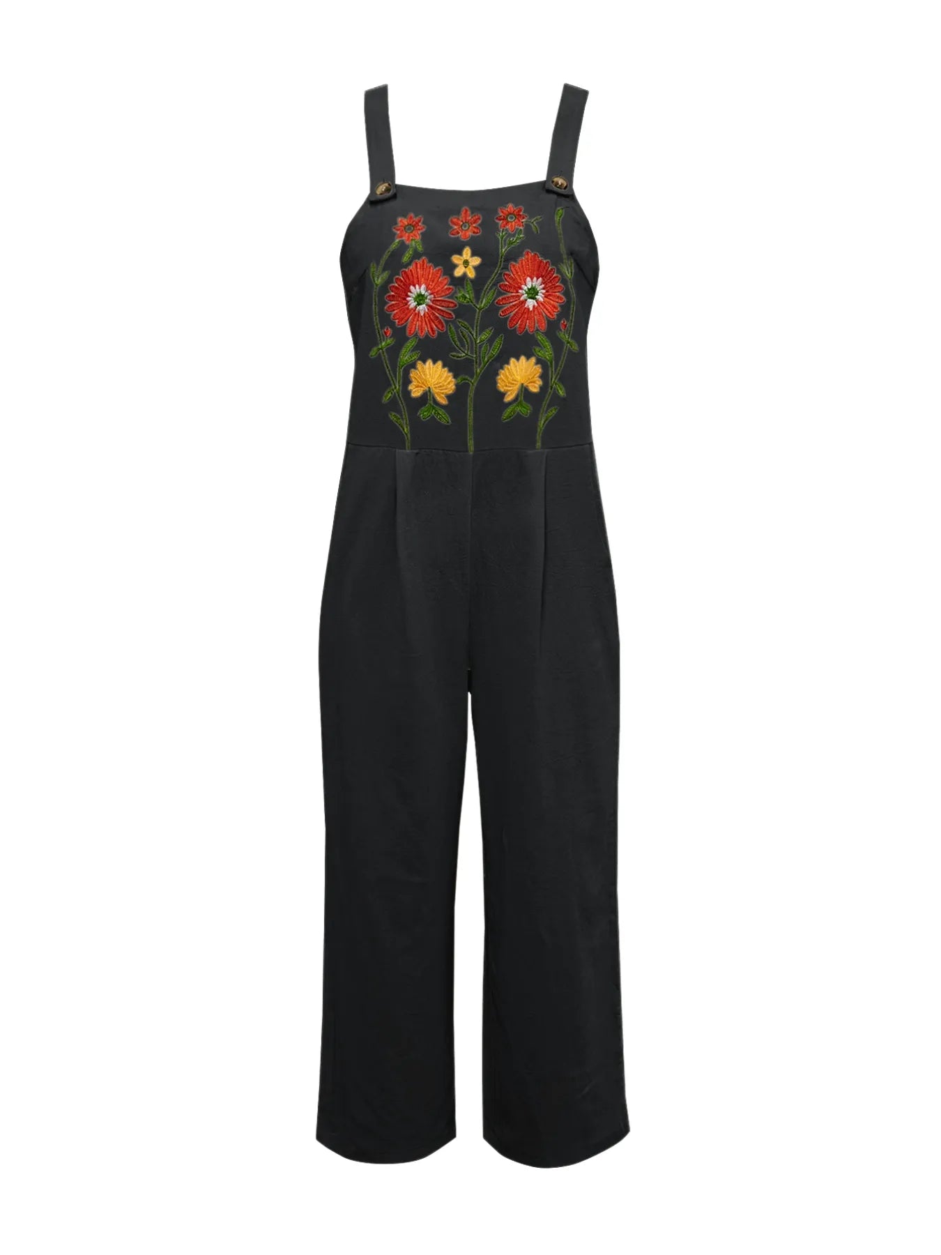 Floral Embroidered Wide Leg Jumpsuit