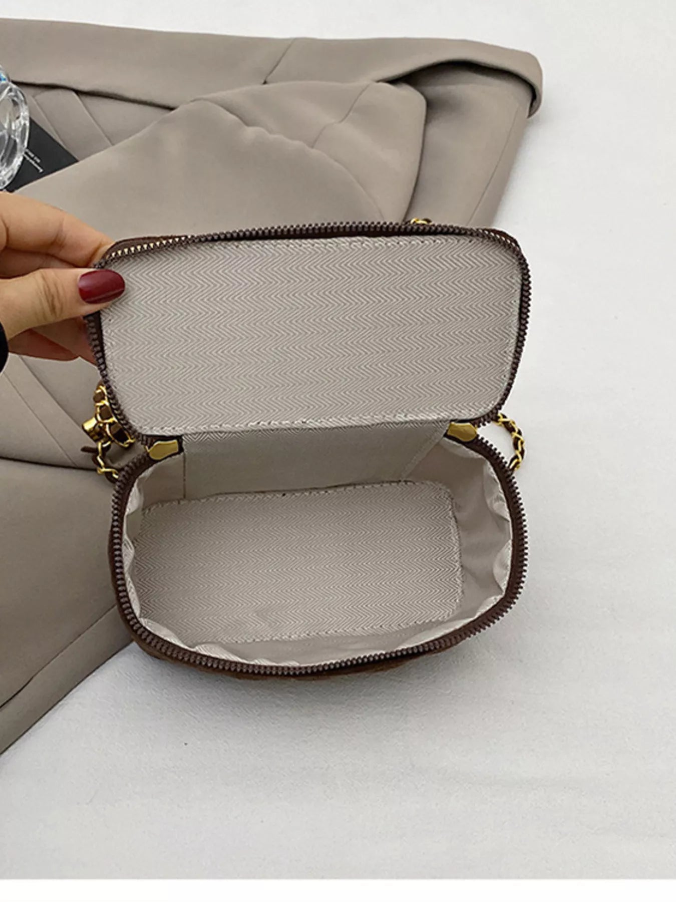 Quilted Top Handle Crossbody Bag