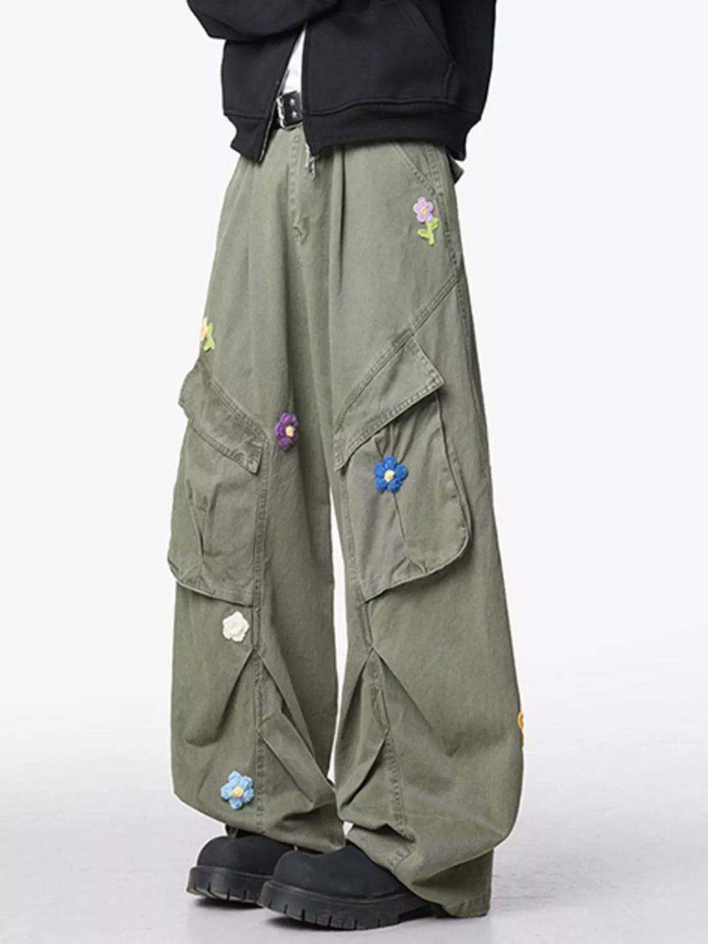 Men's Flower Wide Leg Pants