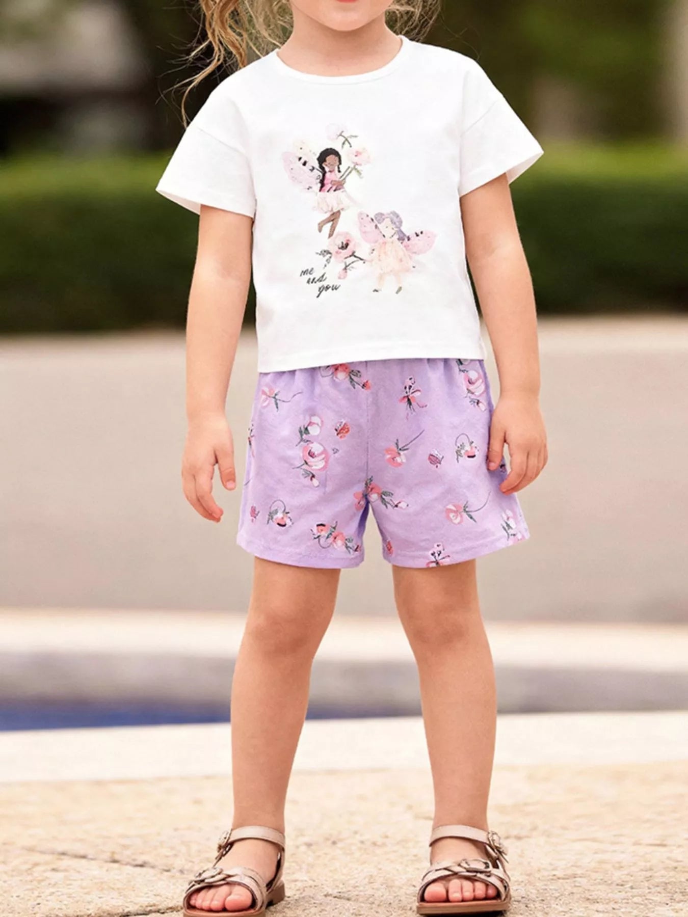 Children's Fairy Top & Floral Shorts Set