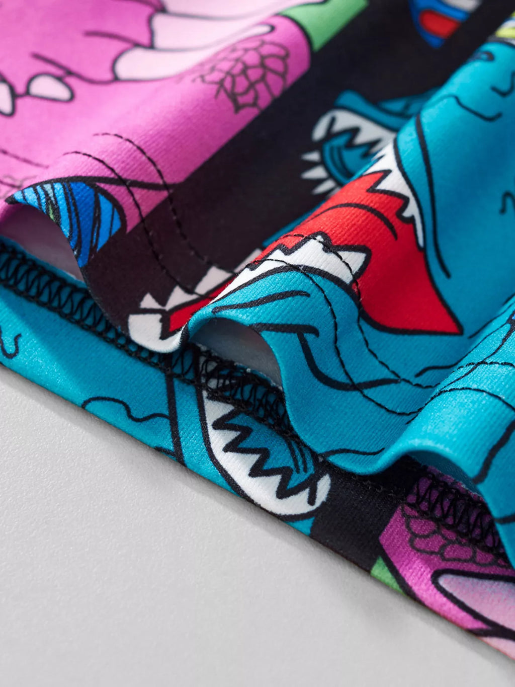 Children's Dinosaur Print Round Neck T-Shirt