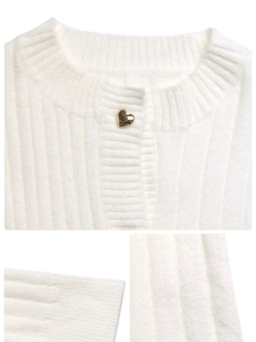 Ribbed Button Up Long Sleeve Cardigan