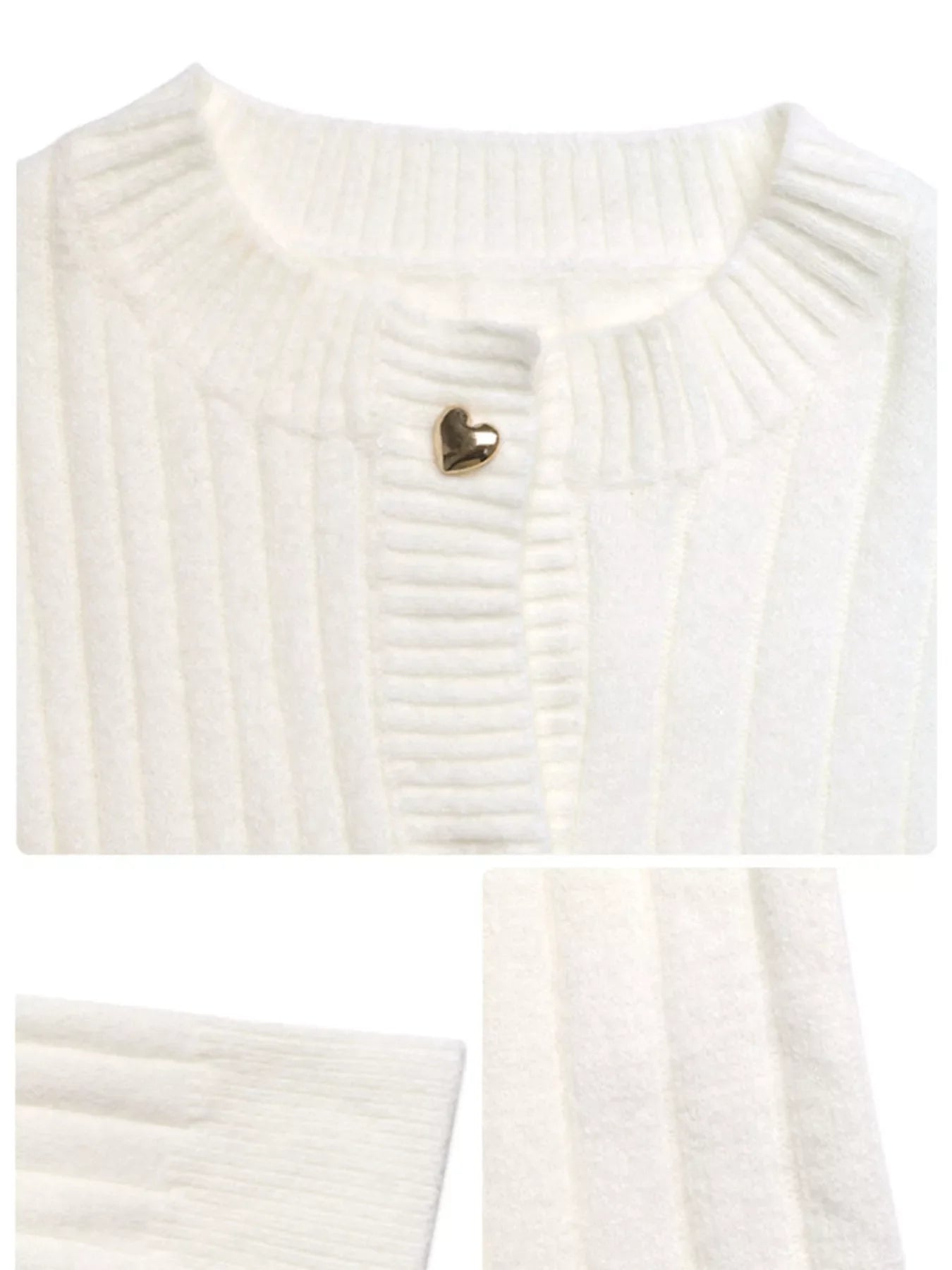 Ribbed Button Up Long Sleeve Cardigan