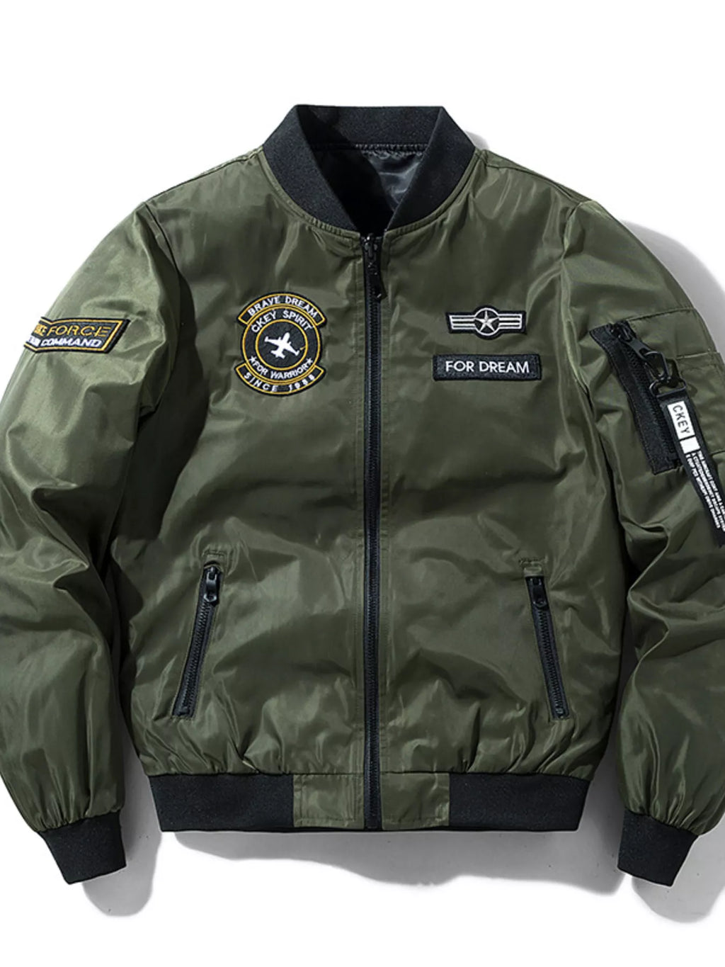 Men's Plus Size Zip Up Bomber Jacket