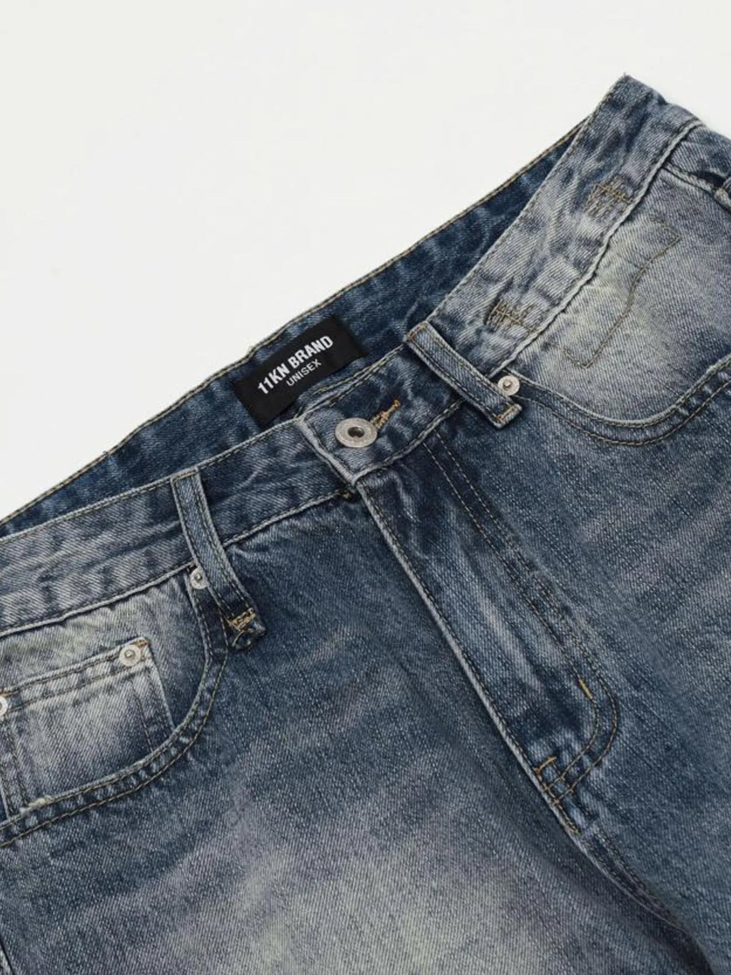 Men's Vintage Wash Distressed Jeans