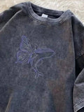 Men's Full Size Butterfly Round Neck T-Shirt Plus Size