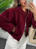 Zip Up Cropped Jacket