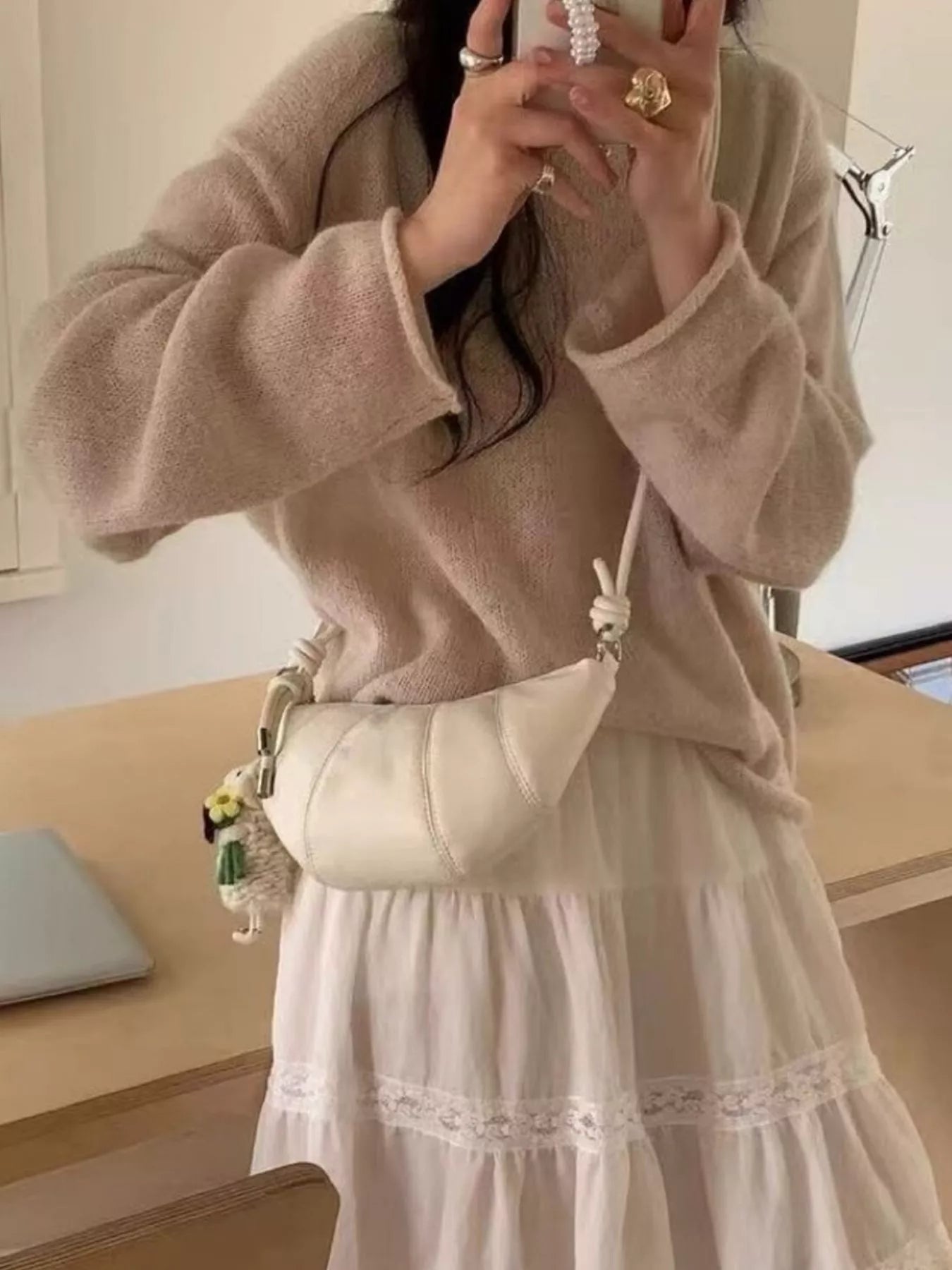 Croissant Shaped Crossbody Bag