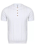 Men's Cable Knit Short Sleeve Knit Top