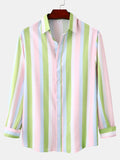 Men's Striped Collared Neck Shirt