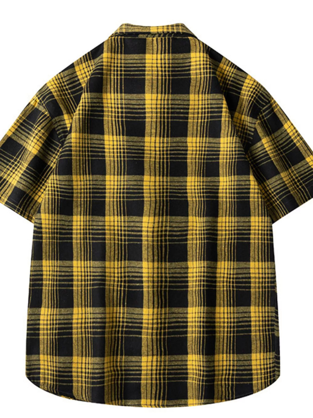 Men's Plus Size Casual Plaid Short Sleeve Shirt