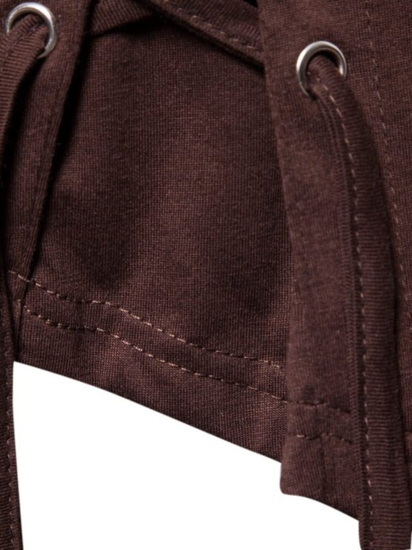 Men's Lace-Up Asymmetric Hem T-Shirt