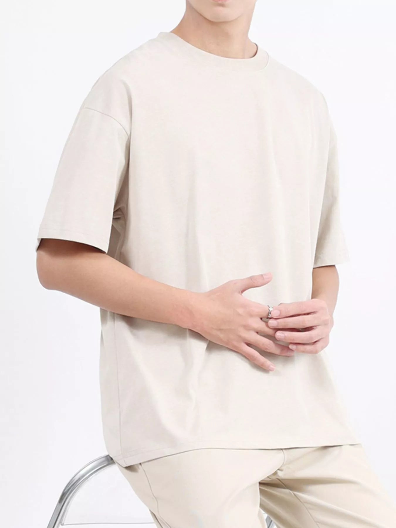Men's Plus Size Round Neck Short Sleeve T-Shirt
