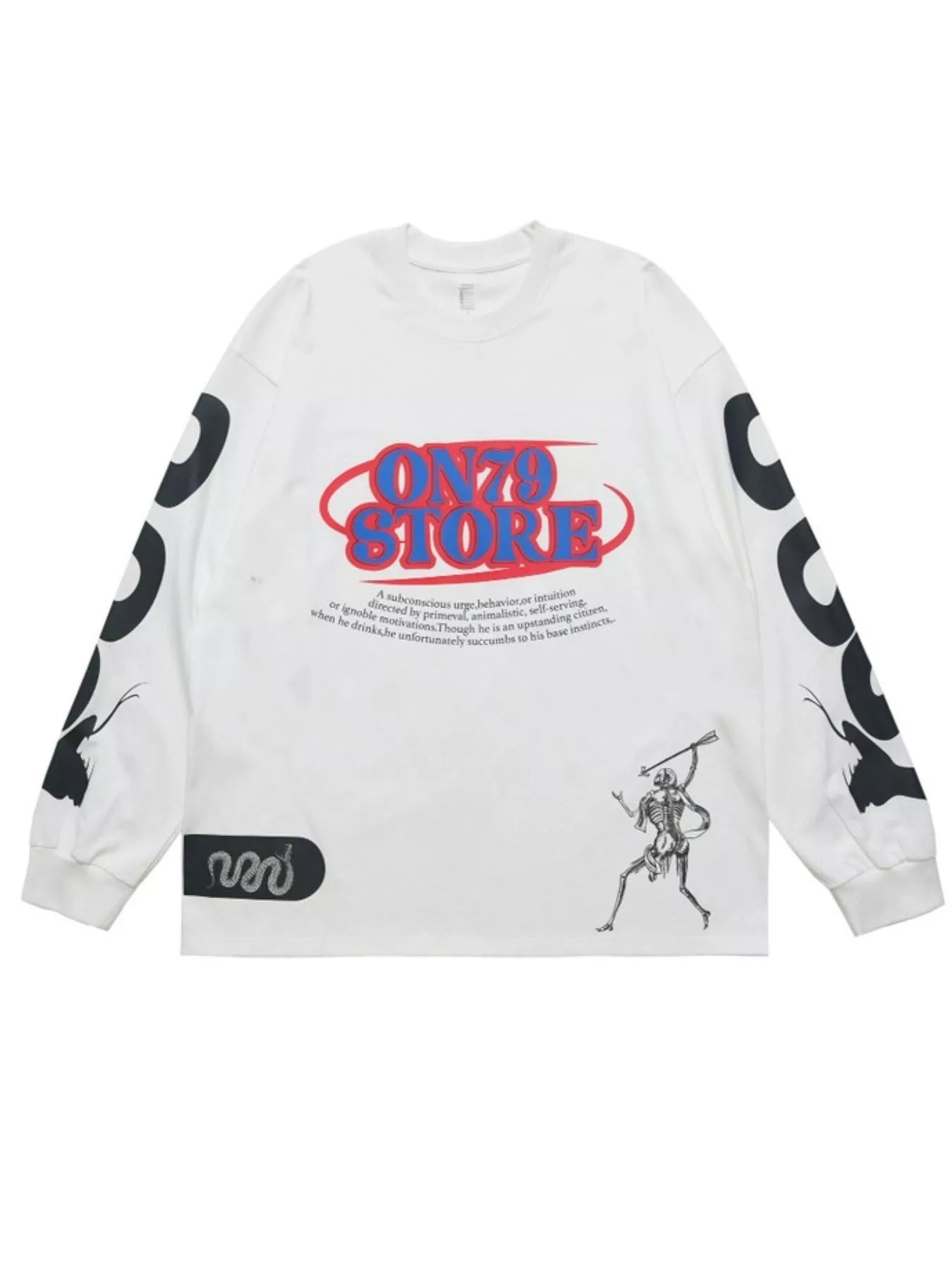 Men's Letter Round Neck Long Sleeve T-Shirt