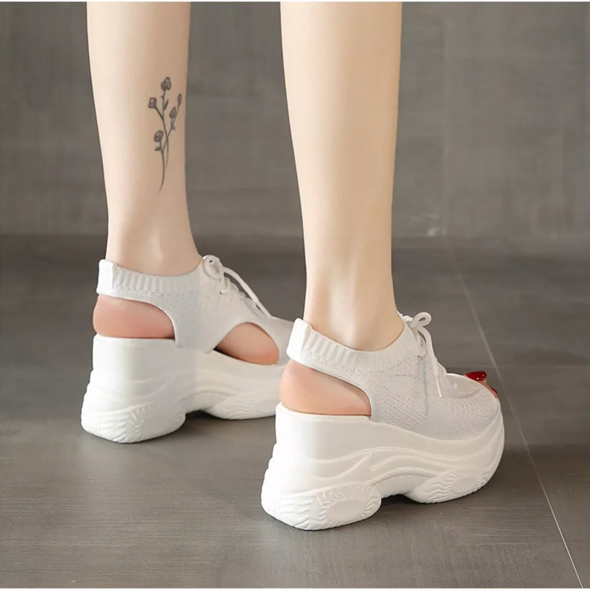 Lace Up Platform Sandals