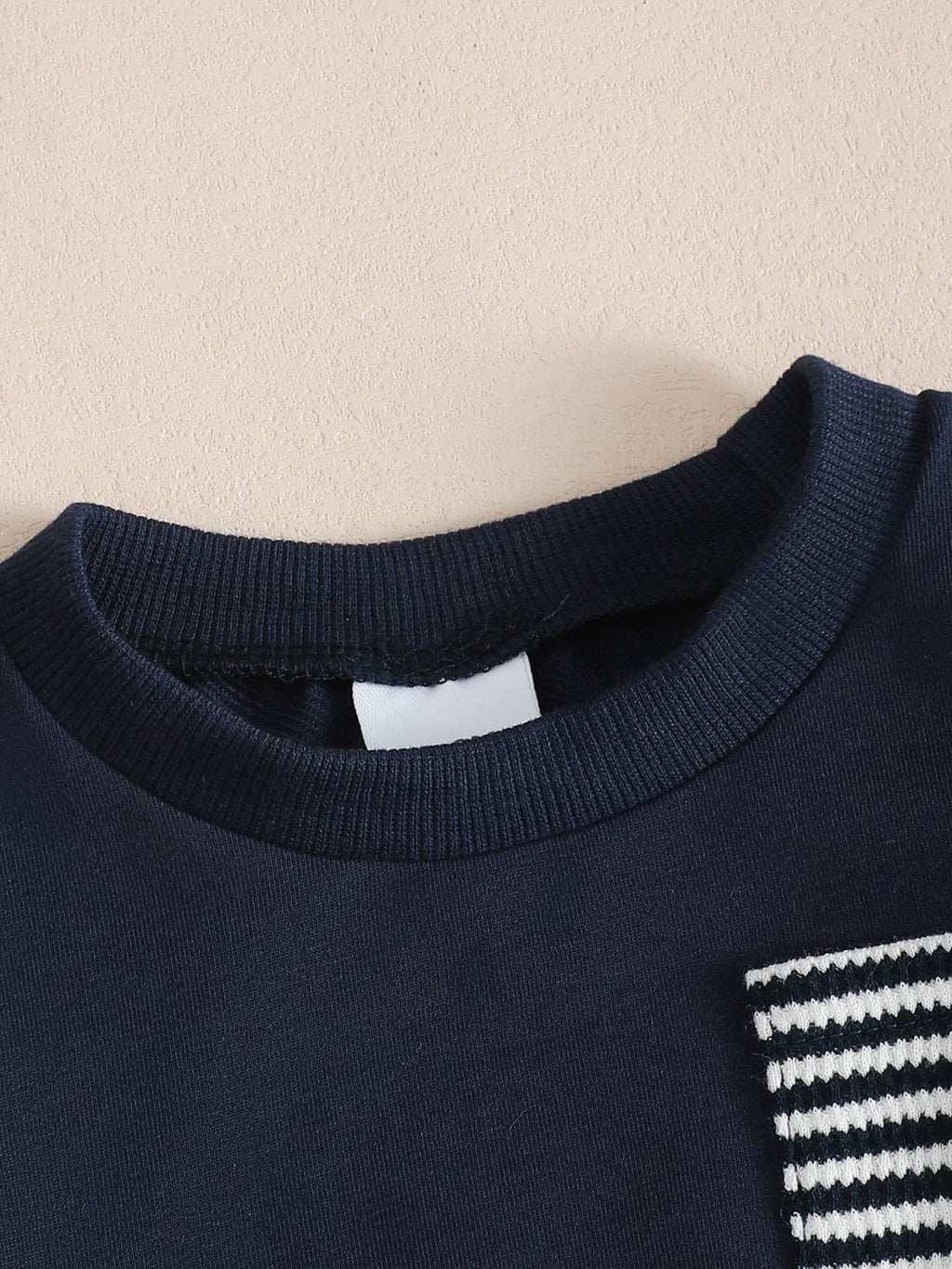 Children's Striped Pocket Sweatshirt & Pants Set