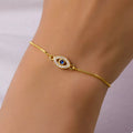 18K Gold-Plated Evil Eye Adjustable Bracelet