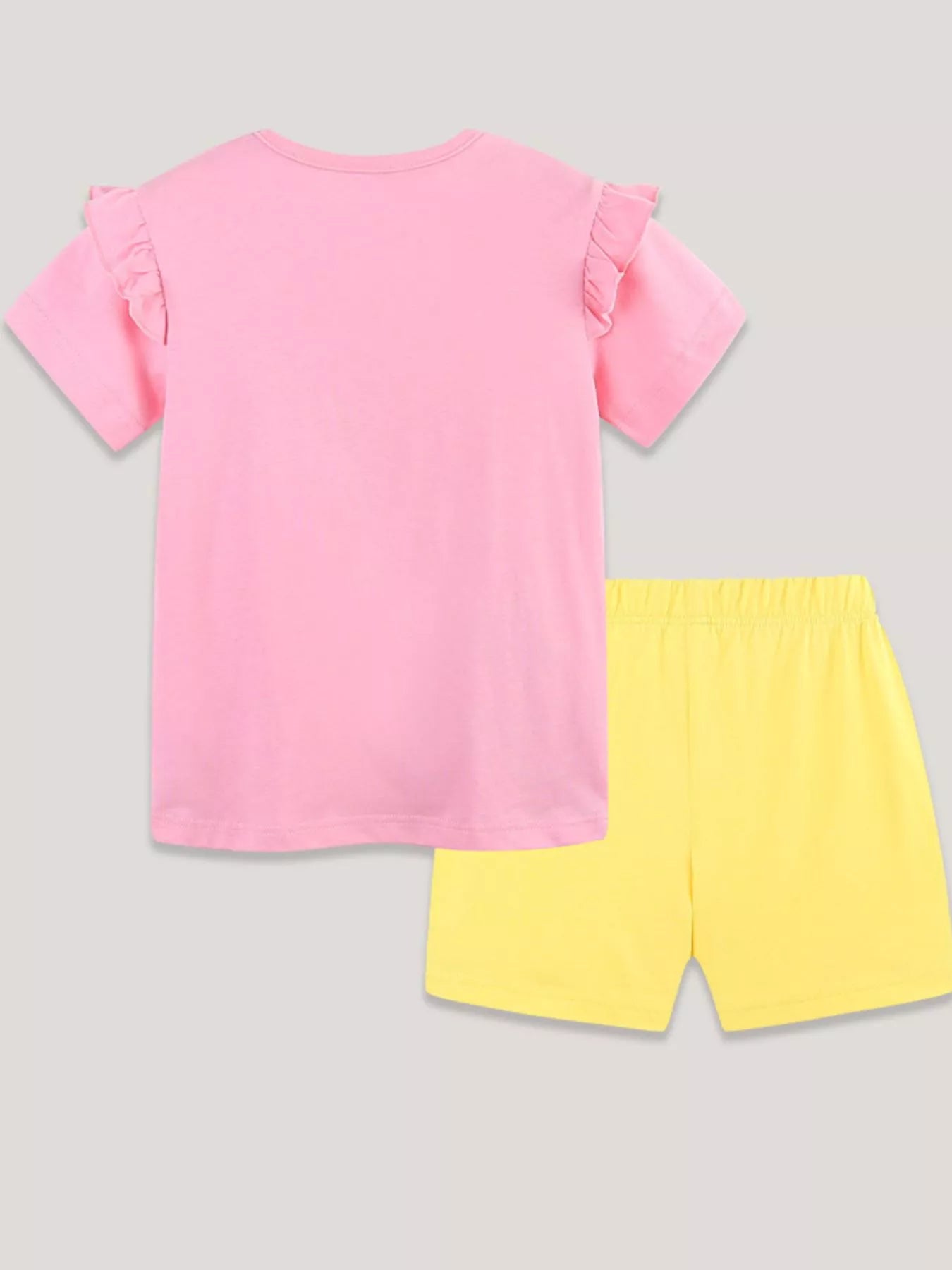 Children's Elephant & Butterfly Embroidered T-shirt and Shorts Set