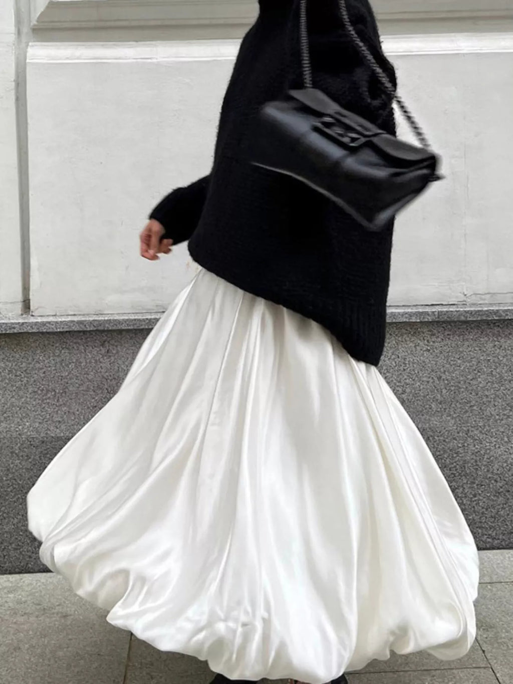 Flowy Satin Maxi Skirt
