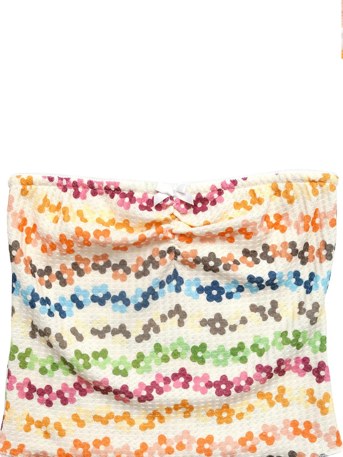 Floral Ruched Tube Top