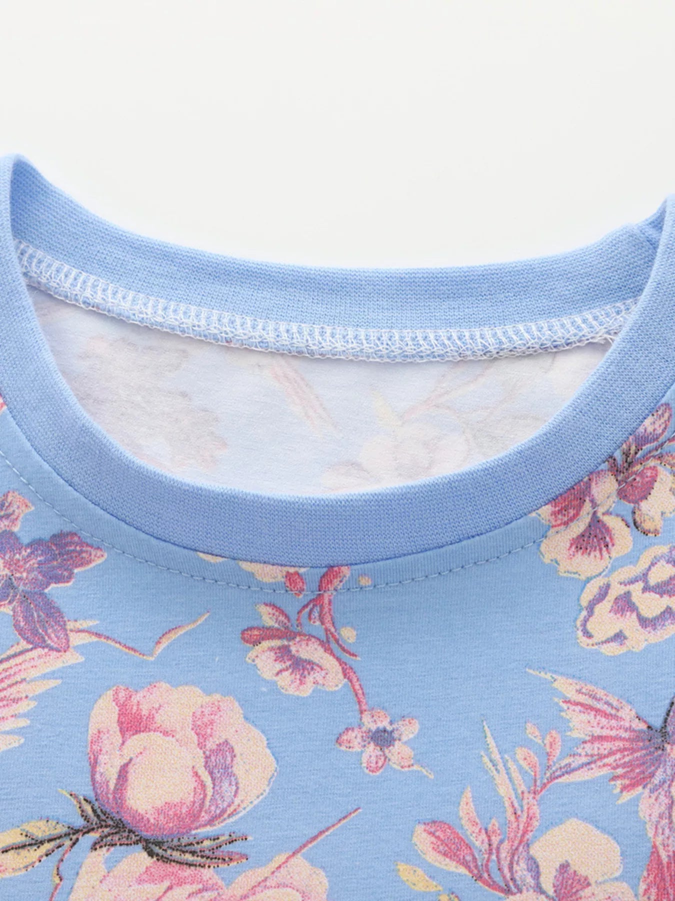 Children's Floral Print Short Sleeve Casual Dress