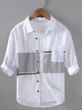 Men's Plus Size Button Up Long Sleeve Shirt