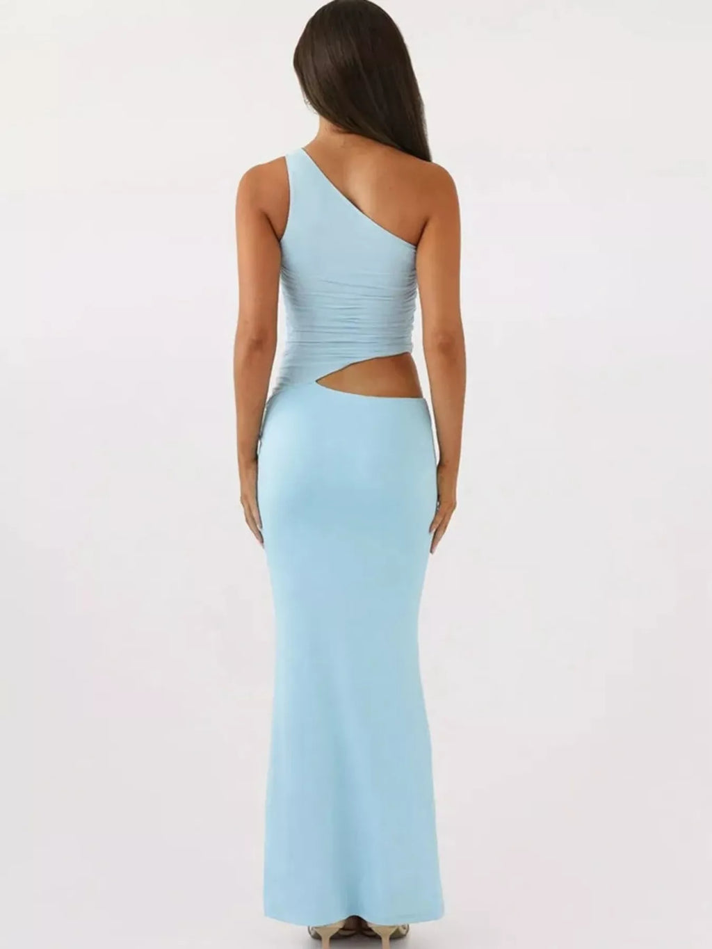 Full Size One-Shoulder Top and Maxi Skirt Set Plus Size