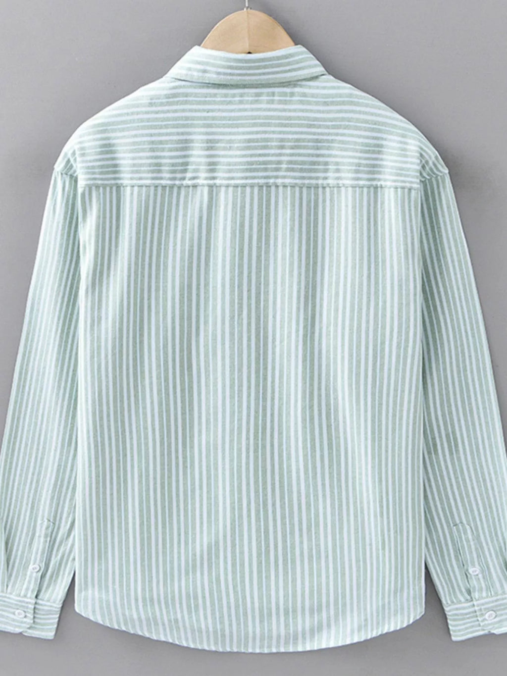 Men's Plus Size Striped Casual Long Sleeve Shirt