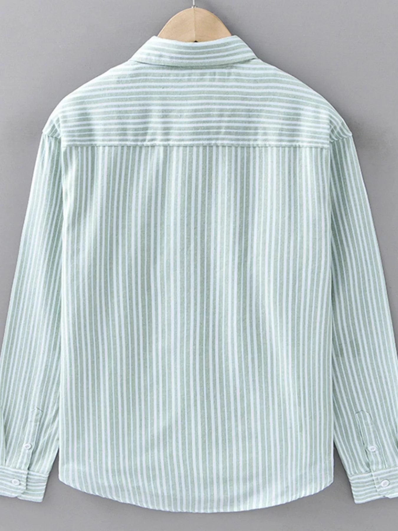 Men's Plus Size Striped Casual Long Sleeve Shirt