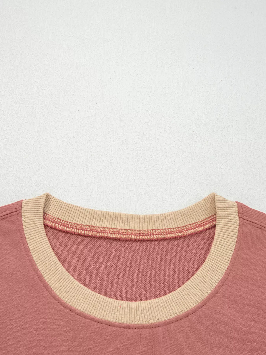Contrast Star Patchwork Exposed Seam Uneven Hem Drop Shoulder Sweatshirt