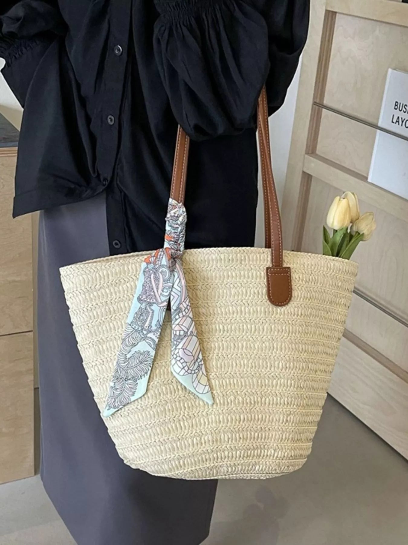 Straw Woven Shoulder Bag